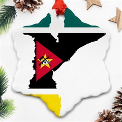 Mozambique Flag Map Geography Ornament (snowflake) by Sapixe