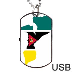 Mozambique Flag Map Geography Dog Tag Usb Flash (two Sides) by Sapixe