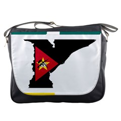 Mozambique Flag Map Geography Messenger Bag by Sapixe