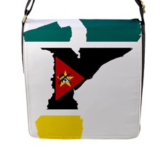 Mozambique Flag Map Geography Flap Closure Messenger Bag (l) by Sapixe