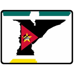 Mozambique Flag Map Geography Double Sided Fleece Blanket (large)  by Sapixe