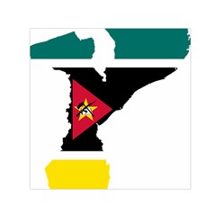 Mozambique Flag Map Geography Small Satin Scarf (square) by Sapixe