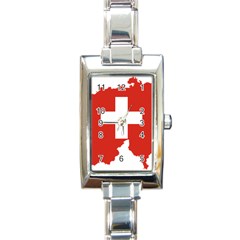 Switzerland Country Europe Flag Rectangle Italian Charm Watch by Sapixe