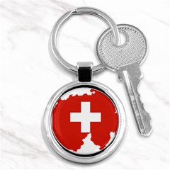 Switzerland Country Europe Flag Key Chain (round) by Sapixe