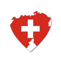 Switzerland Country Europe Flag Heart Magnet by Sapixe