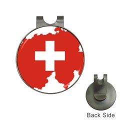 Switzerland Country Europe Flag Hat Clips With Golf Markers by Sapixe