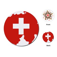 Switzerland Country Europe Flag Playing Cards Single Design (round) by Sapixe