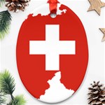 Switzerland Country Europe Flag Oval Ornament (Two Sides) Front