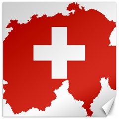 Switzerland Country Europe Flag Canvas 16  X 16  by Sapixe