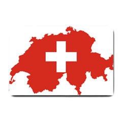 Switzerland Country Europe Flag Small Doormat  by Sapixe