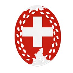 Switzerland Country Europe Flag Oval Filigree Ornament (two Sides) by Sapixe