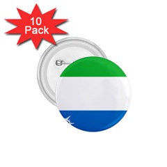 Sierra Leone Flag Map Geography 1 75  Buttons (10 Pack) by Sapixe