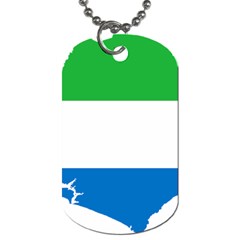 Sierra Leone Flag Map Geography Dog Tag (two Sides) by Sapixe