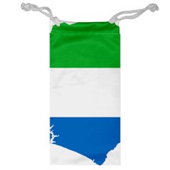 Sierra Leone Flag Map Geography Jewelry Bag by Sapixe