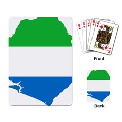 Sierra Leone Flag Map Geography Playing Cards Single Design (rectangle) by Sapixe