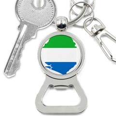 Sierra Leone Flag Map Geography Bottle Opener Key Chain by Sapixe