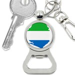 Sierra Leone Flag Map Geography Bottle Opener Key Chain Front