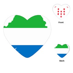 Sierra Leone Flag Map Geography Playing Cards Single Design (heart) by Sapixe