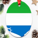 Sierra Leone Flag Map Geography Oval Ornament (Two Sides) Front