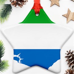 Sierra Leone Flag Map Geography Star Ornament (two Sides) by Sapixe