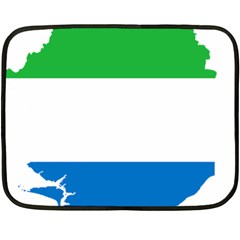 Sierra Leone Flag Map Geography Double Sided Fleece Blanket (mini)  by Sapixe