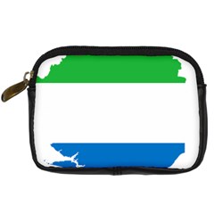 Sierra Leone Flag Map Geography Digital Camera Leather Case by Sapixe