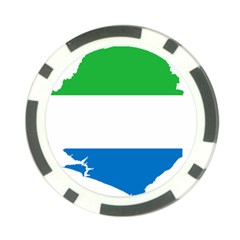 Sierra Leone Flag Map Geography Poker Chip Card Guard (10 Pack) by Sapixe