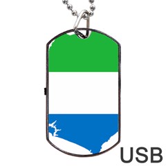 Sierra Leone Flag Map Geography Dog Tag Usb Flash (one Side) by Sapixe