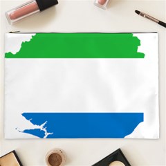 Sierra Leone Flag Map Geography Cosmetic Bag (xxl) by Sapixe