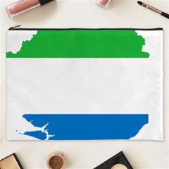 Sierra Leone Flag Map Geography Cosmetic Bag (xxxl) by Sapixe