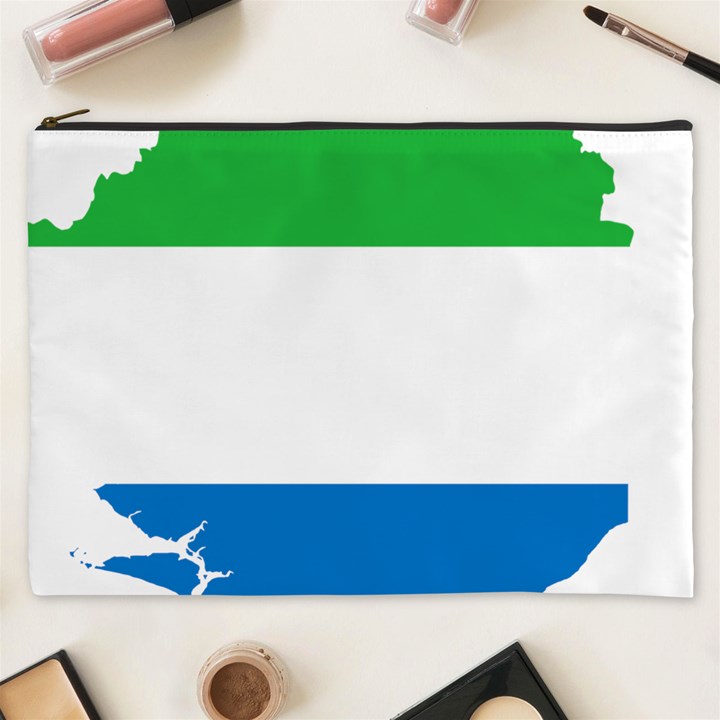 Sierra Leone Flag Map Geography Cosmetic Bag (XXXL)