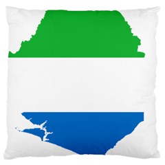 Sierra Leone Flag Map Geography Large Flano Cushion Case (one Side) by Sapixe