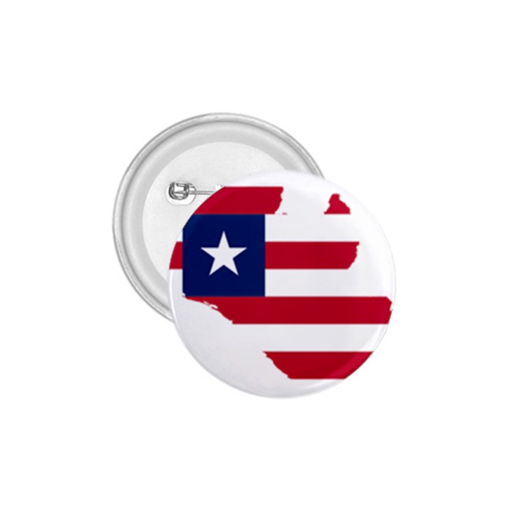 Liberia Flag Map Geography Outline 1.75  Buttons