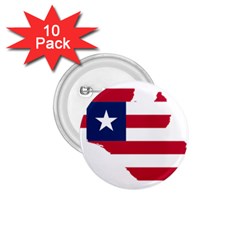 Liberia Flag Map Geography Outline 1 75  Buttons (10 Pack) by Sapixe