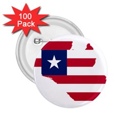 Liberia Flag Map Geography Outline 2 25  Buttons (100 Pack)  by Sapixe