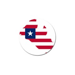 Liberia Flag Map Geography Outline Golf Ball Marker (4 Pack) by Sapixe