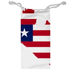 Liberia Flag Map Geography Outline Jewelry Bag by Sapixe