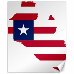 Liberia Flag Map Geography Outline Canvas 16  X 20  by Sapixe