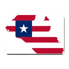 Liberia Flag Map Geography Outline Small Doormat  by Sapixe