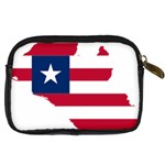 Liberia Flag Map Geography Outline Digital Camera Leather Case Back