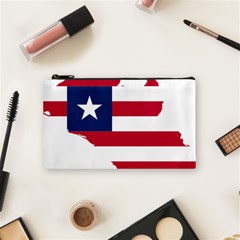 Liberia Flag Map Geography Outline Cosmetic Bag (small) by Sapixe