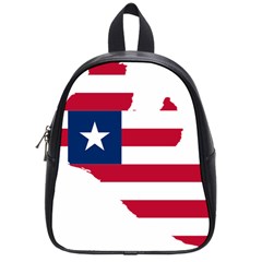 Liberia Flag Map Geography Outline School Bag (small) by Sapixe