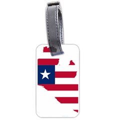 Liberia Flag Map Geography Outline Luggage Tag (one Side) by Sapixe