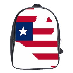 Liberia Flag Map Geography Outline School Bag (xl) by Sapixe