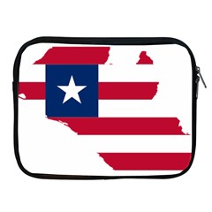 Liberia Flag Map Geography Outline Apple Ipad 2/3/4 Zipper Cases by Sapixe