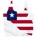 Liberia Flag Map Geography Outline Full Print Recycle Bag (XL) Back