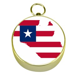 Liberia Flag Map Geography Outline Gold Compasses by Sapixe