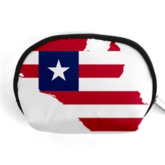 Liberia Flag Map Geography Outline Accessory Pouch (medium) by Sapixe