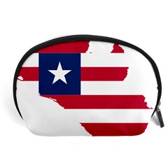 Liberia Flag Map Geography Outline Accessory Pouch (large) by Sapixe