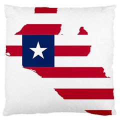 Liberia Flag Map Geography Outline Standard Flano Cushion Case (two Sides) by Sapixe